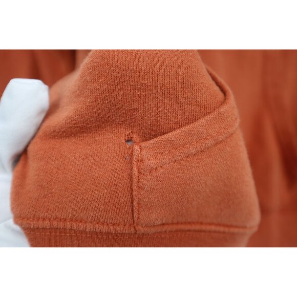 Vintage Y2K Jurassic Park Rust Orange Graphic Hoodie Large Cotton Blend - Picture 6 of 9